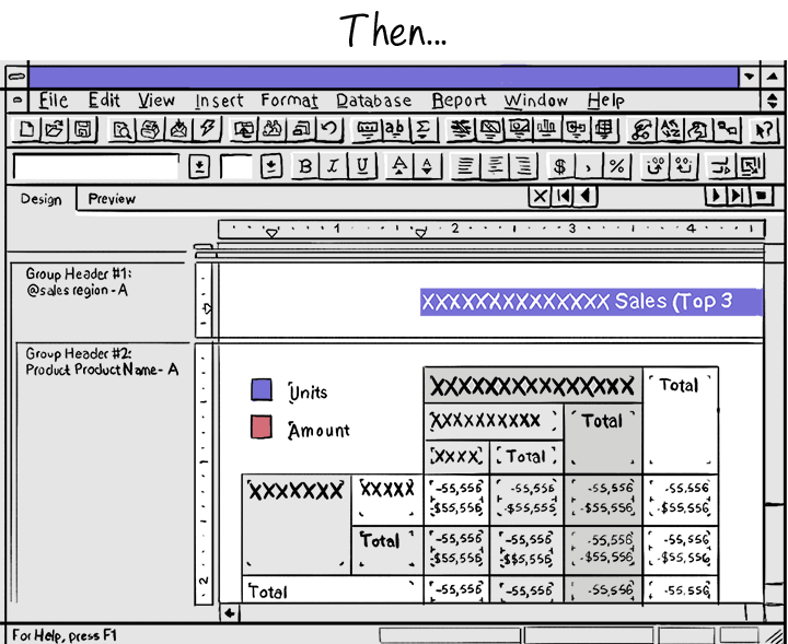 What spreadsheets look like in the past.