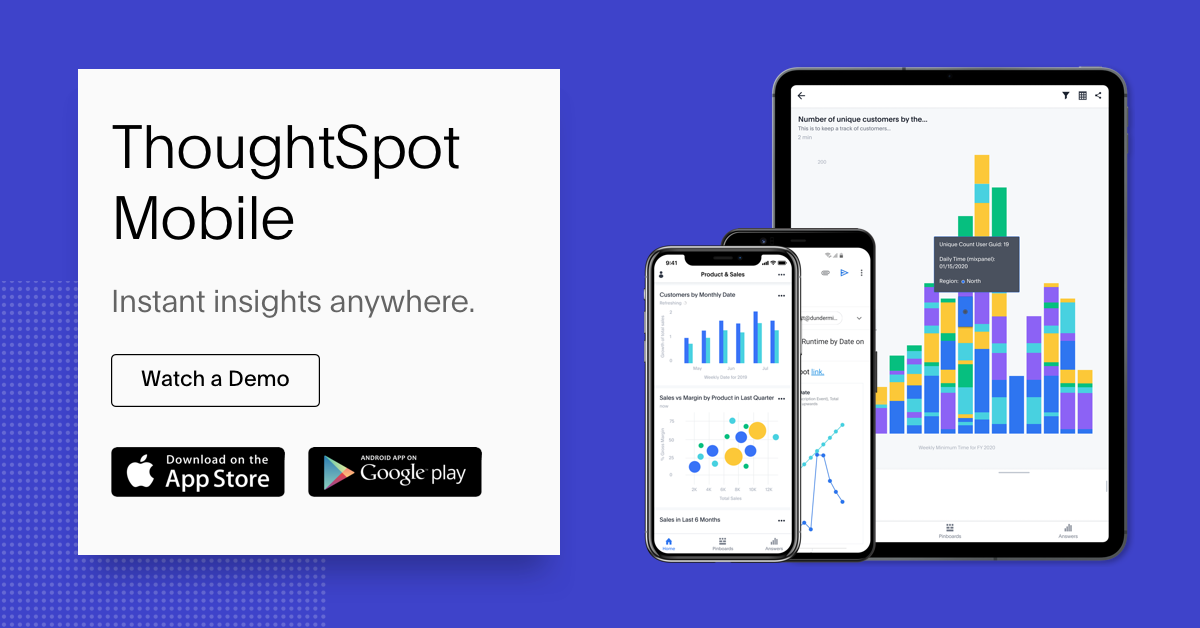 Schema van ThoughtSpot mobile.