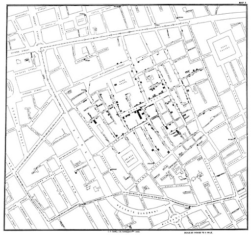 John Snow’s famous cholera map.