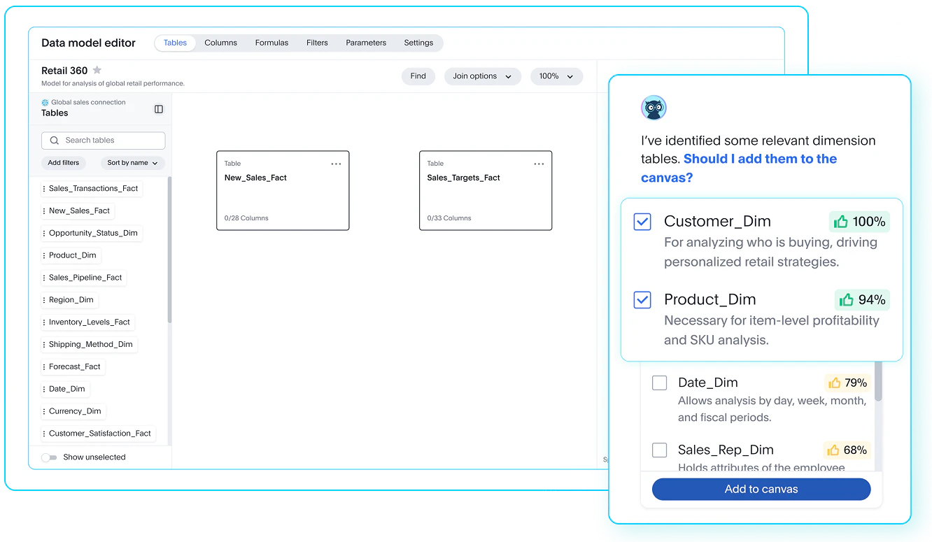 ThoughtSpot Agentic Anayitcs Product Interface