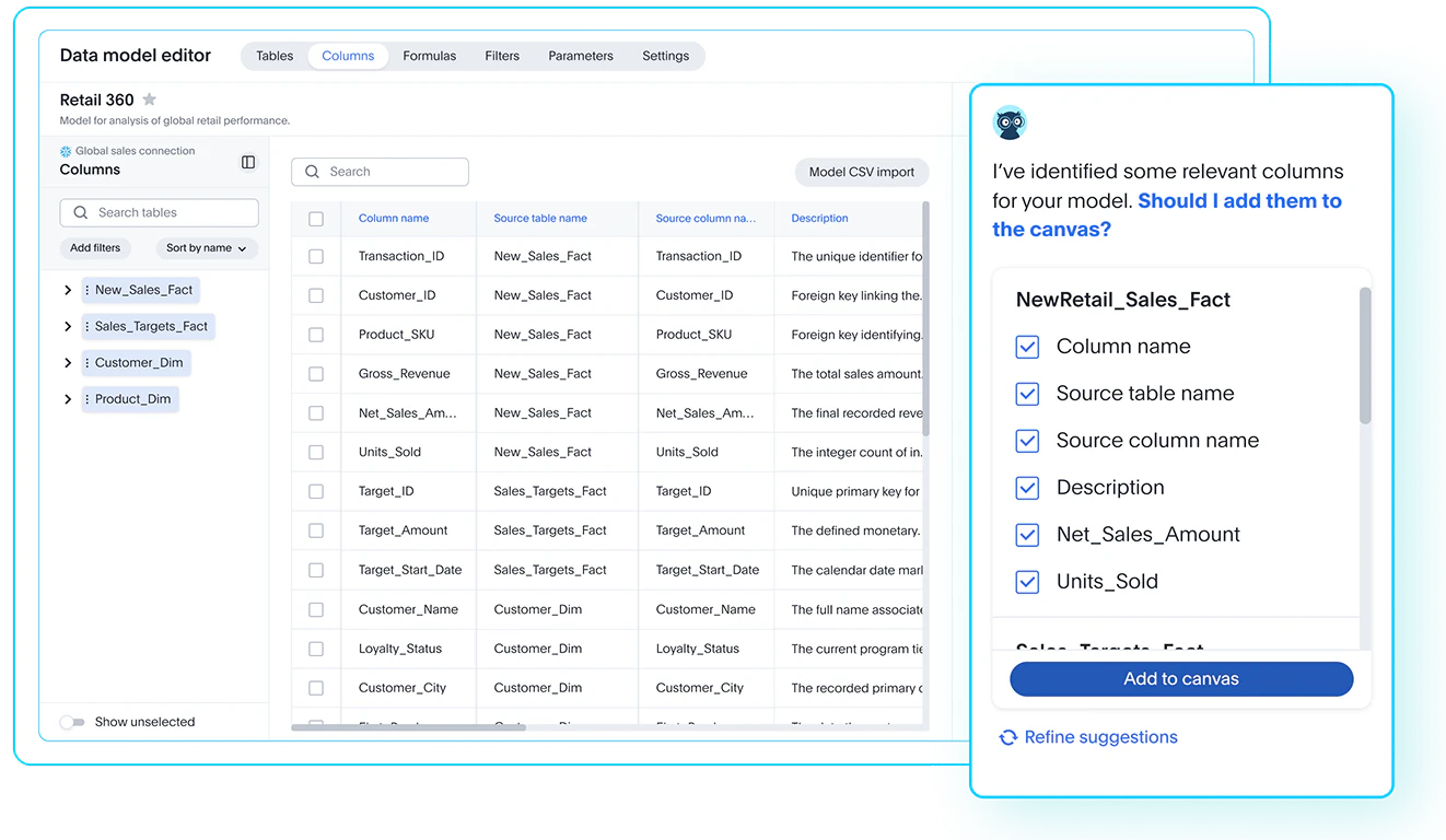 ThoughtSpot Agentic Anayitcs Product Interface