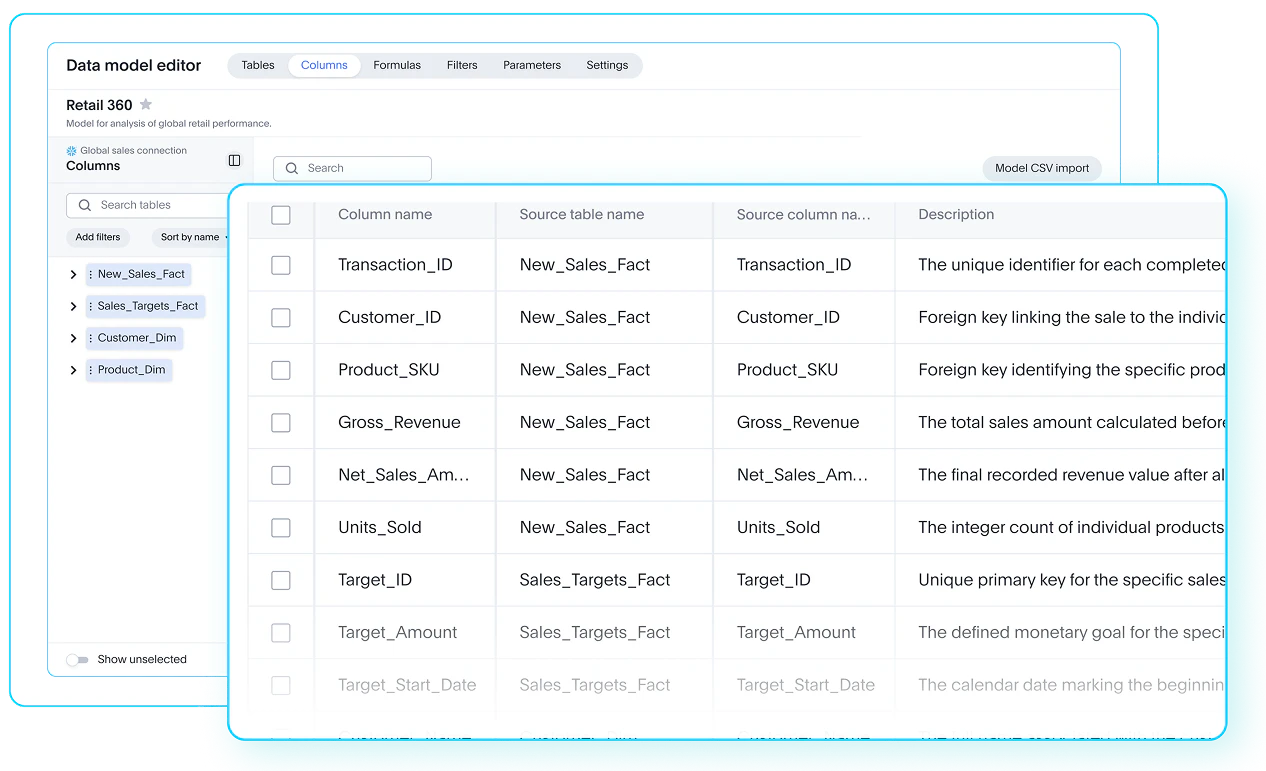 ThoughtSpot Agentic Anayitcs Product Interface