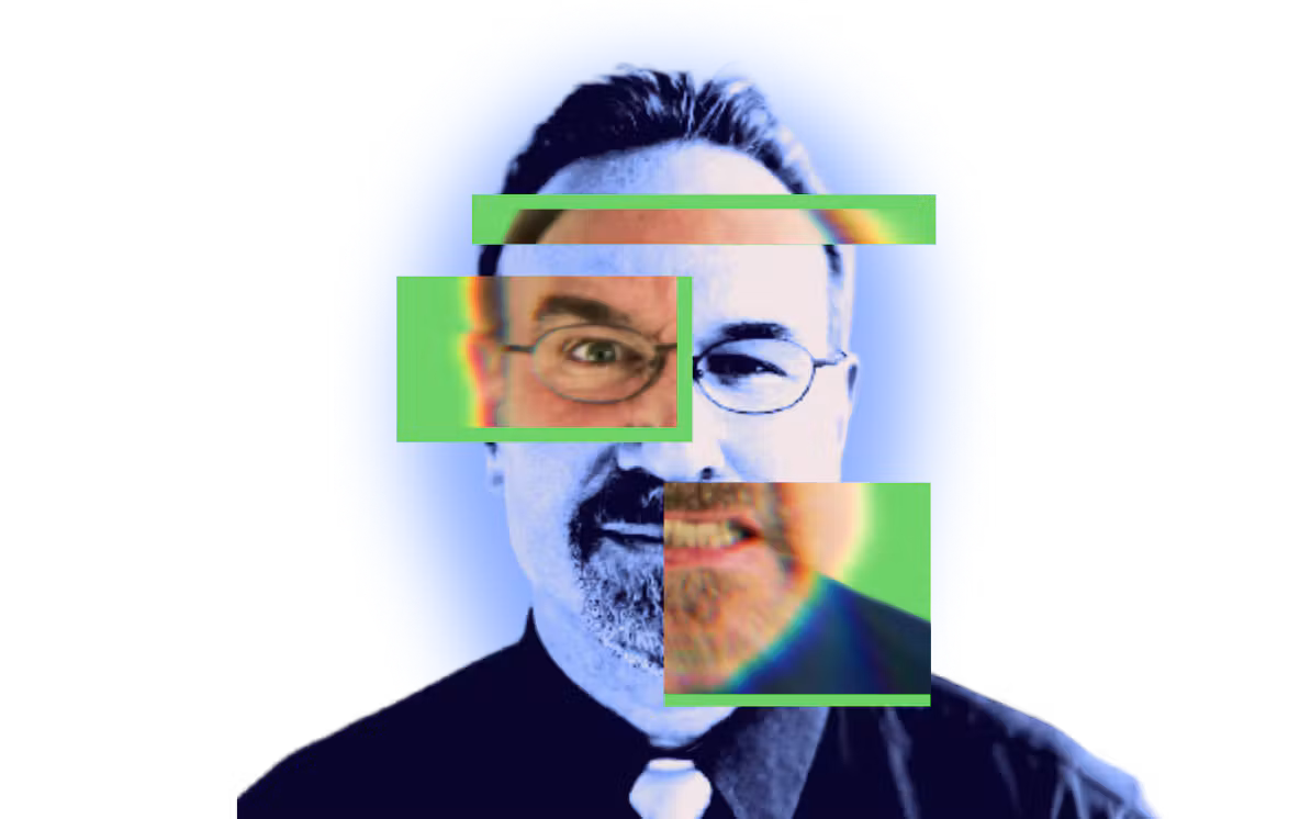 Man showing analytics glitch